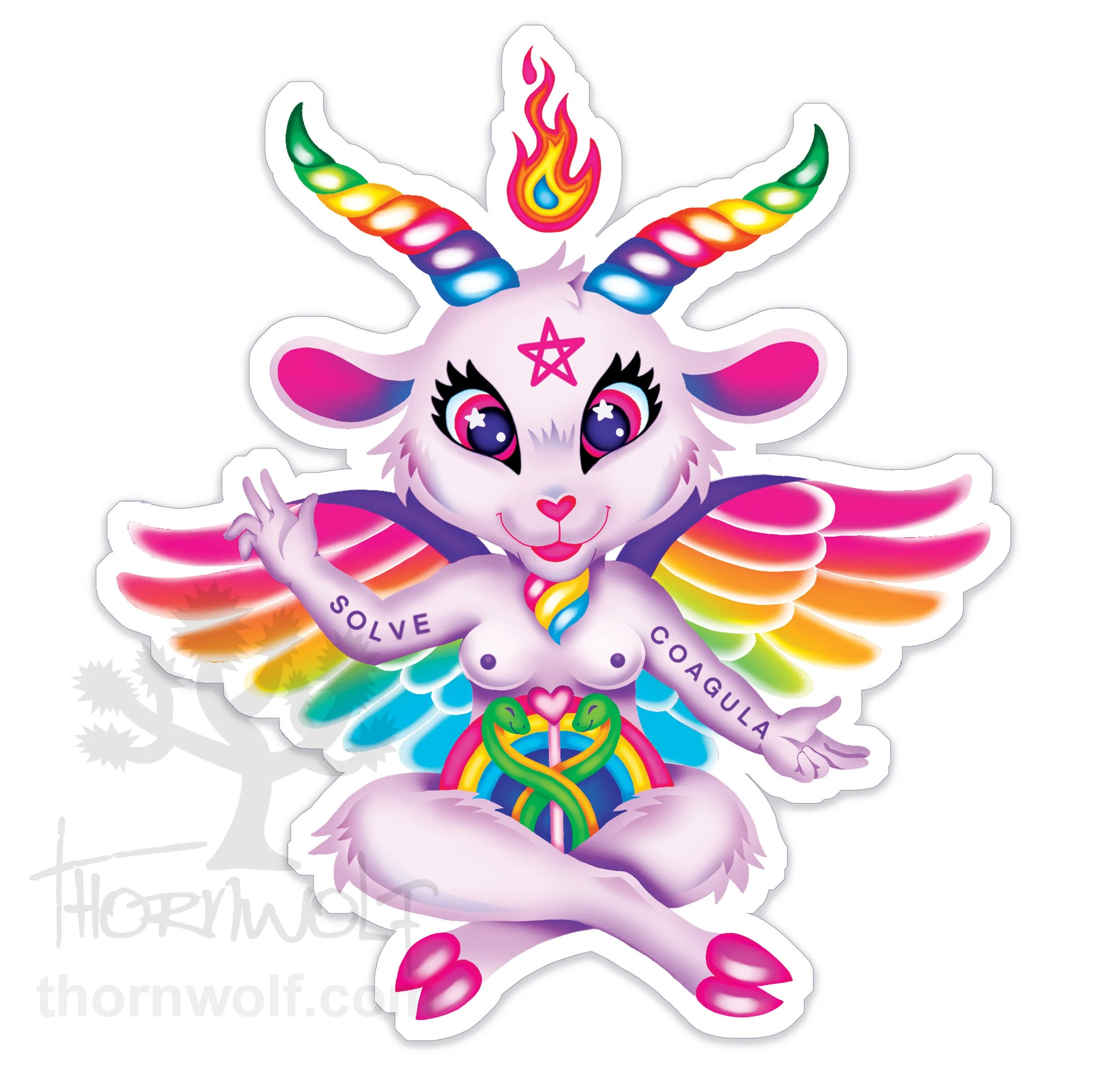 90s Rainbow Nostalgia Baphomet 3